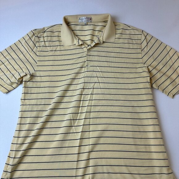 Right Edge Polo Shirt Mens XL Striped Golf Hoar Construction Embroidered Work - Picture 1 of 11